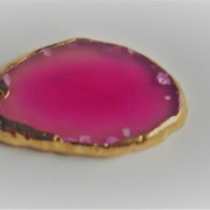 Agate  Brass Pendant